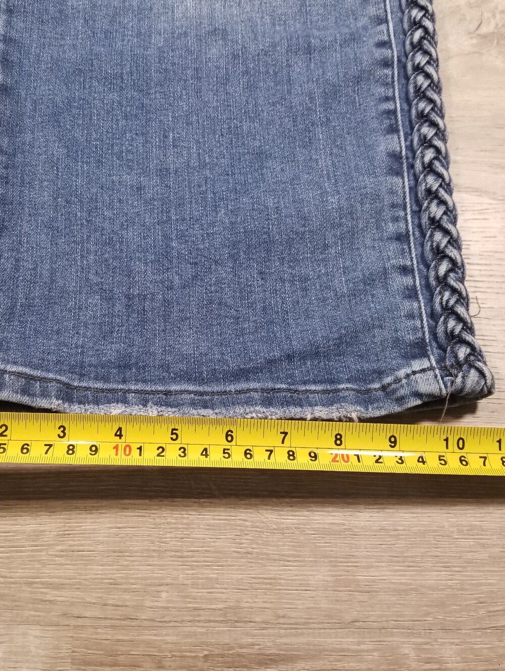 Judy Blue Cropped Braided Jeans Womens Size 18W Wide Leg Stretch Denim 36x24 - Picture 9 of 9